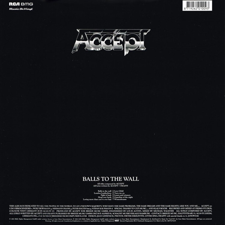 Accept - Balls To The Wall (LP)