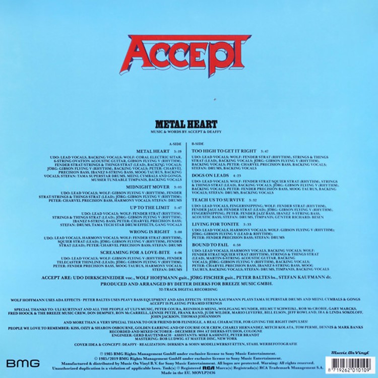 Accept - Metal Heart (LP)