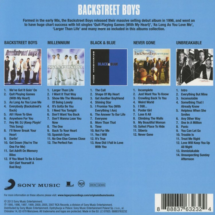 Backstreet Boys - Original Album Classics (5CD)