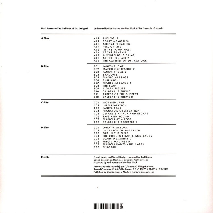 Karl Bartos - The Cabinet Of Dr. Caligari (2LP)