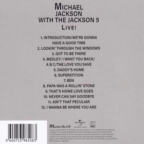 Michael Jackson with The Jackson 5 - Live! (CD)