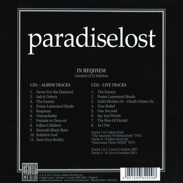 Paradise Lost - In Requiem (2CD)