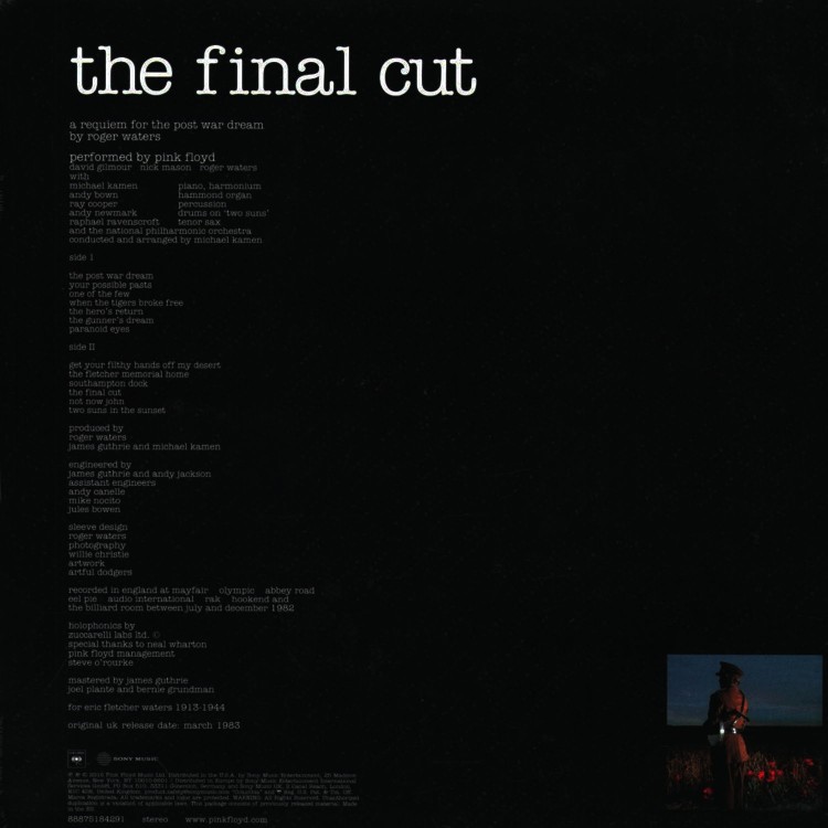 Pink Floyd - The Final Cut [2016 - Remastered] (LP)
