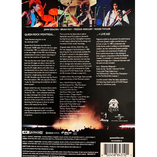 Queen - Rock Montreal + Live Aid [4K Utlra HD] (2Blu-ray)