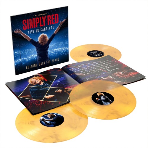 Simply Red - Holding Back the Years: 40 Years Of Simply Red - Live in Santiago (Márványozott Sárga - 3LP)