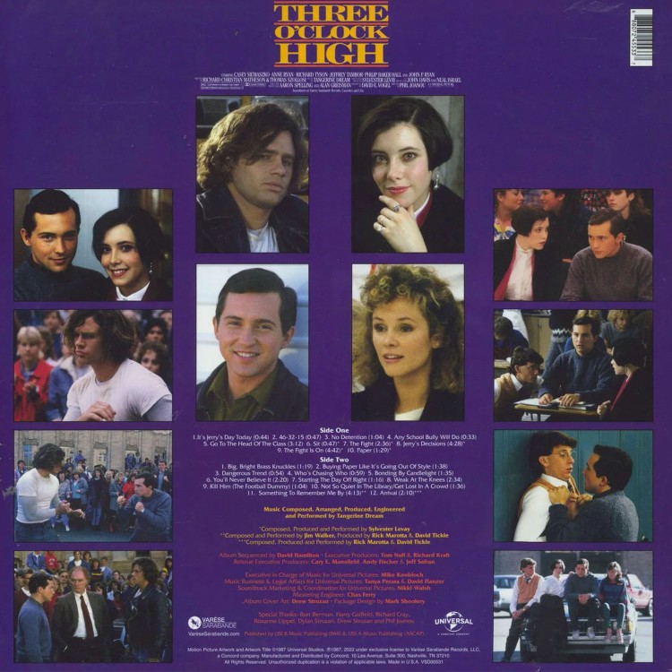 Tangerine Dream - Three O'Clock High [Original Motion Picture Soundtrack] (LP)