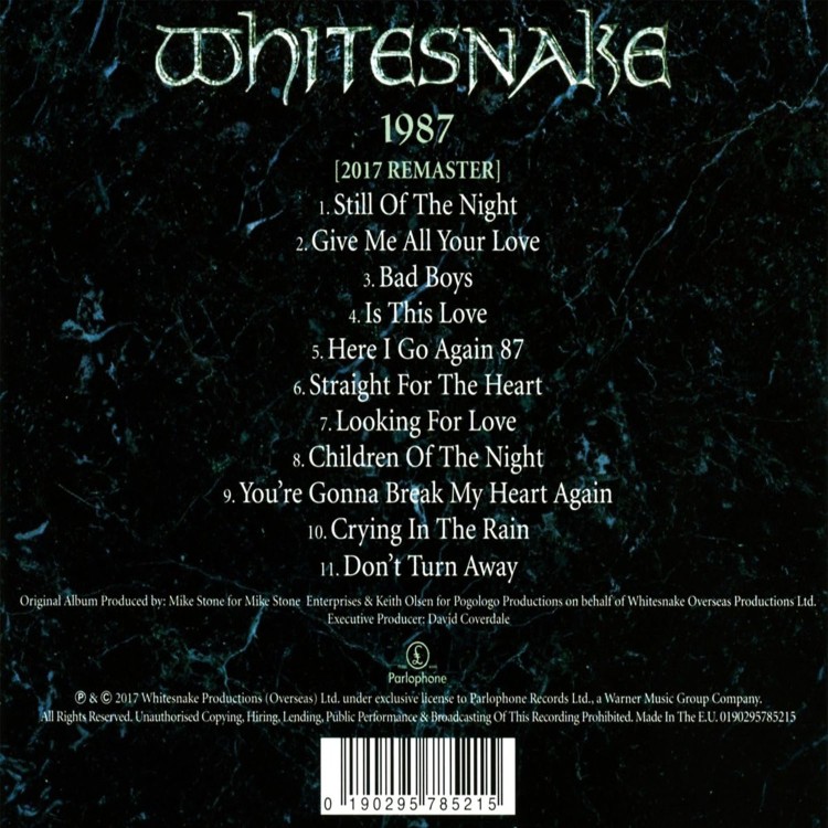 Whitesnake - 1987 [30th Anniversary Remaster] (CD)