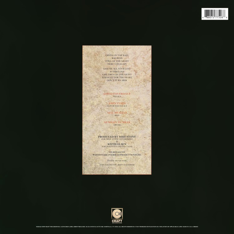 Whitesnake - 1987 [US Mix - 2026] (LP)