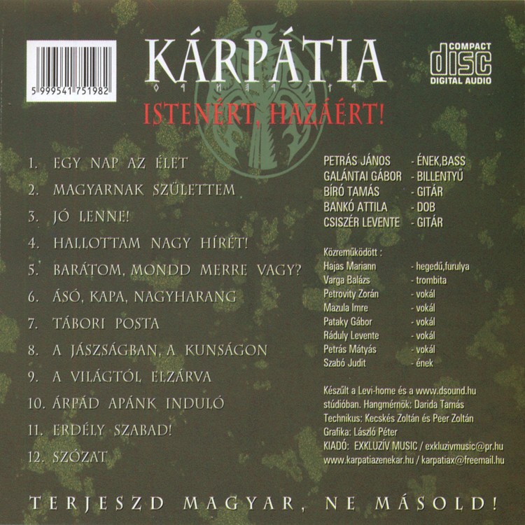 Kárpátia - Istenért, hazaért (CD)
