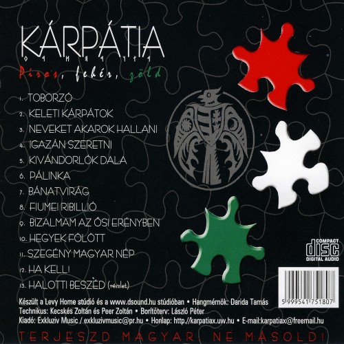 Kárpátia - Piros, fehér, zöld (CD)