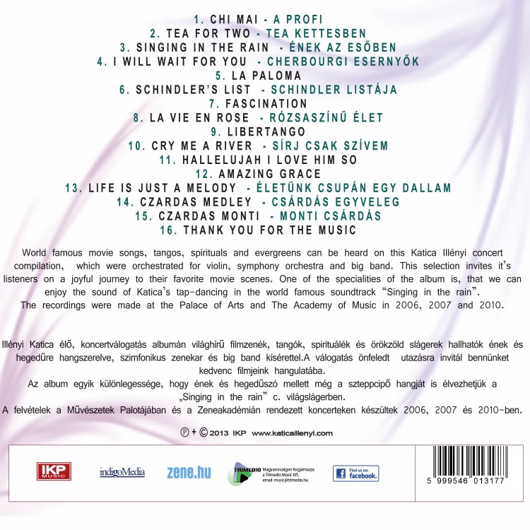 Illényi Katica - Világhírű filmzenék és slágerek (CD)