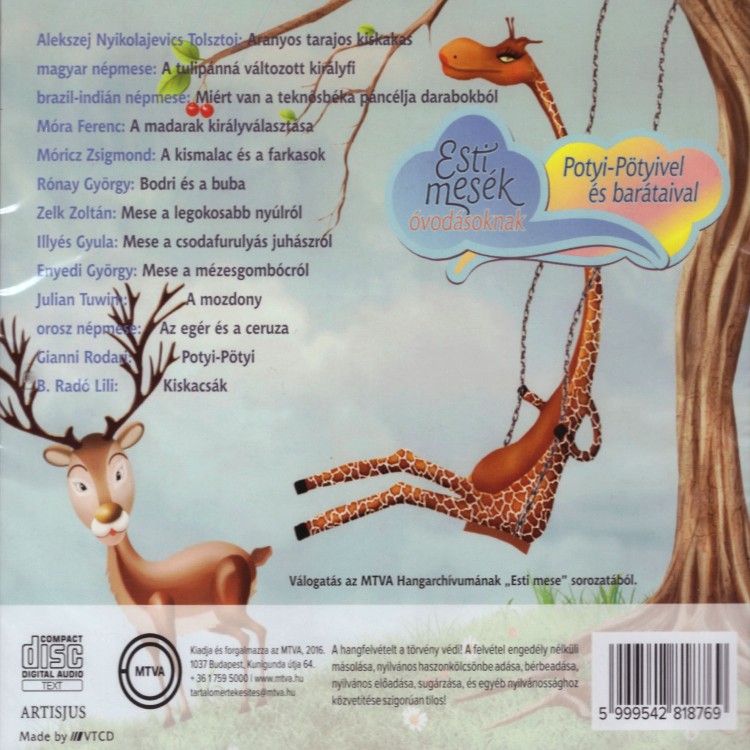 Esti mesék - Óvodásoknak - Potyi-Pötyivel és barátaival CD