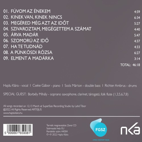 Hajdu Klára Quartet feat. Borbély Mihály - Fúvom az énekem (CD)
