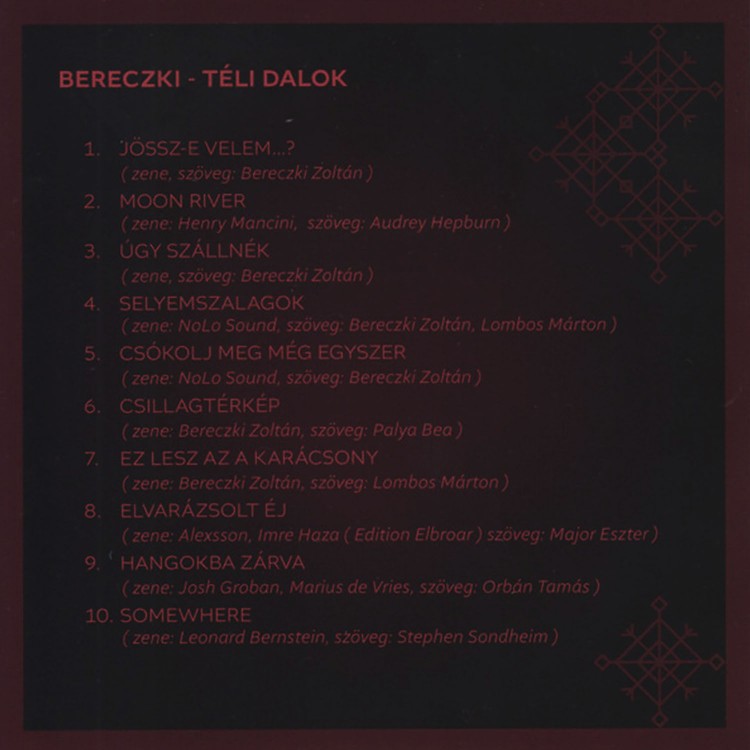 Bereczki Zoltán - Téli dalok (CD)