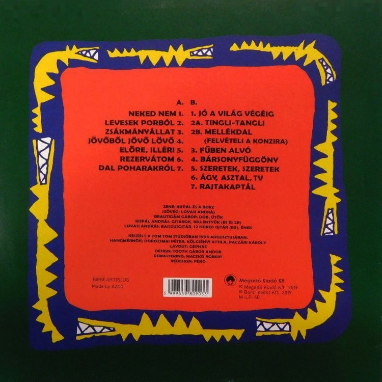 Kispál és a Borz - Ágy asztal tv (LP) Kispál és a Borz - Ágy asztal tv (LP)