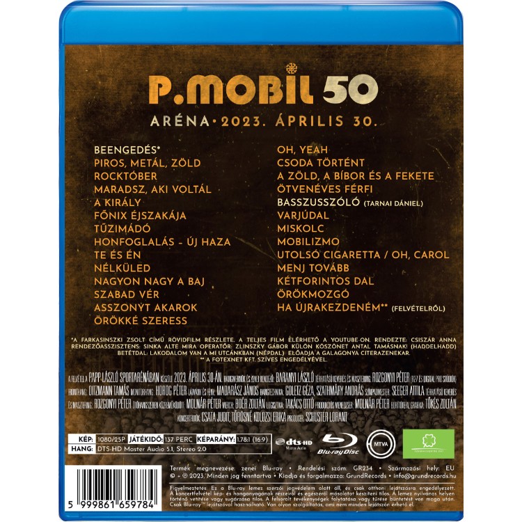 P.Mobil - 50 [Aréna - 2023. április 30.] (Blu-ray)