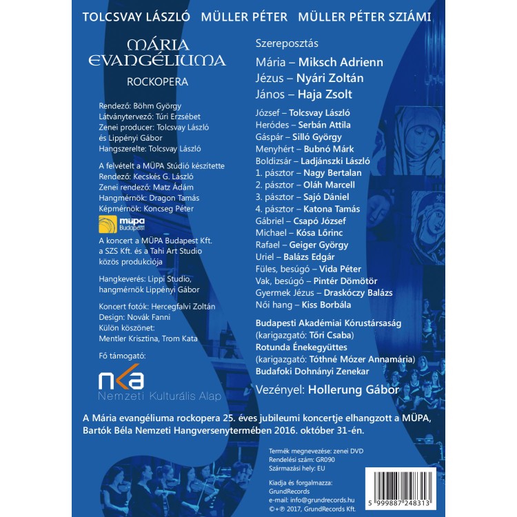 Tolcsvay László - Müller Péter - Müller Péter Sziámi: Mária Evangéliuma (DVD)