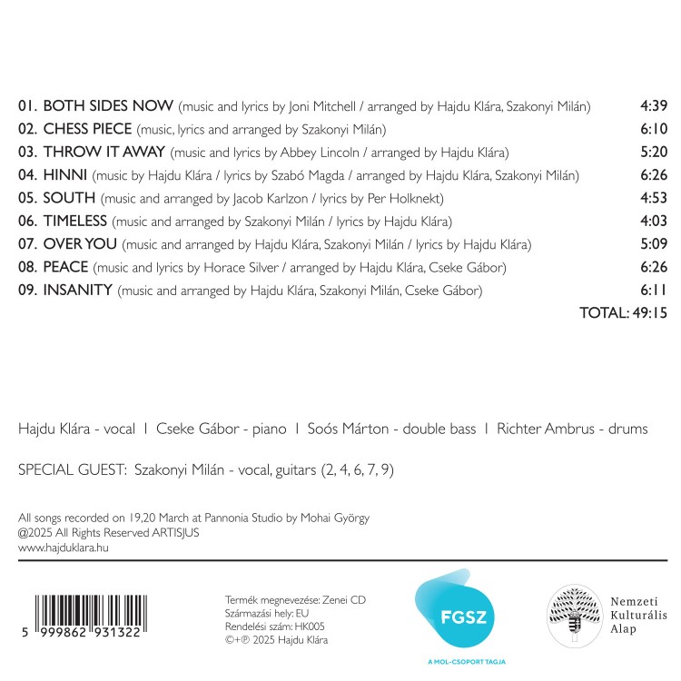 Hajdu Klára Quartet feat. Szakonyi Milán - Nostalgia (CD)