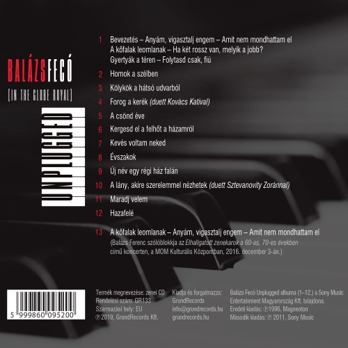 Balázs Fecó - Unplugged [In the Globe Royal] (CD)