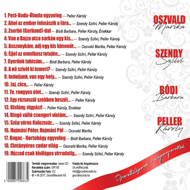 Peller Károly - Operettslágerek, slágeroperettek (CD)