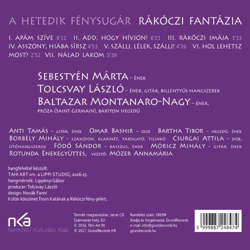 Tolcsvay László – Müller Péter Sziámi: Rákóczi fantázia (CD)