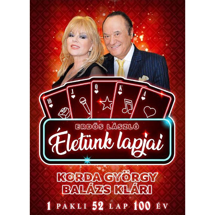 Erdős László - Korda György, Balázs Klári - Életünk lapjai [1 pakli 52 lap 100 év] (könyv)