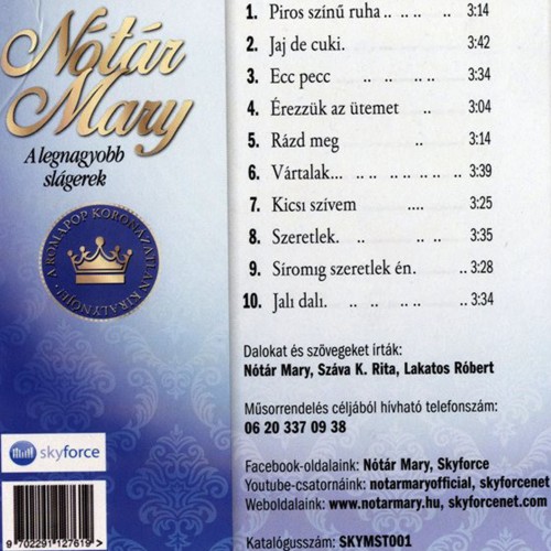 Nótár Mary - A legnagyobb slágerek (papírtokos CD)