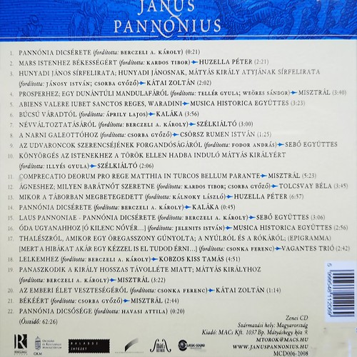 Misztrál - Janus Pannonius (CD)