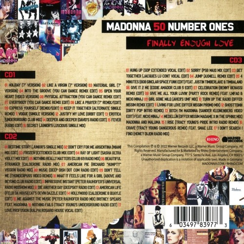 Madonna - Finally Enough Love: 50 Number Ones (3CD)