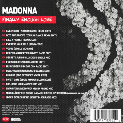 Madonna - Finally Enough Love! (CD)