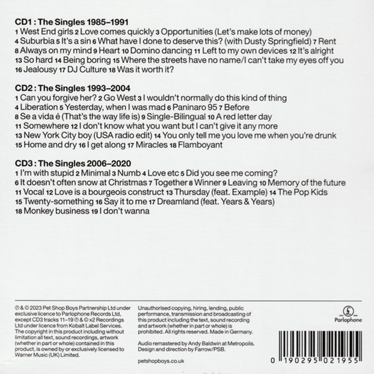 Pet Shop Boys - Smash [The Singles 1985–2020] (3CD)