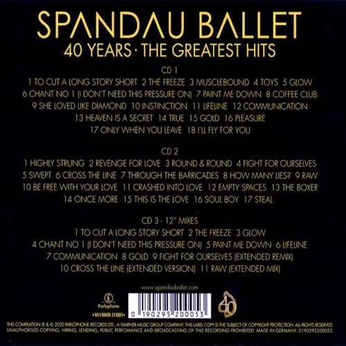 Spandau Ballet - 40 Years: The Greatest Hits (3CD)