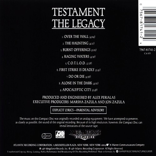 Testament - The Legacy (CD)