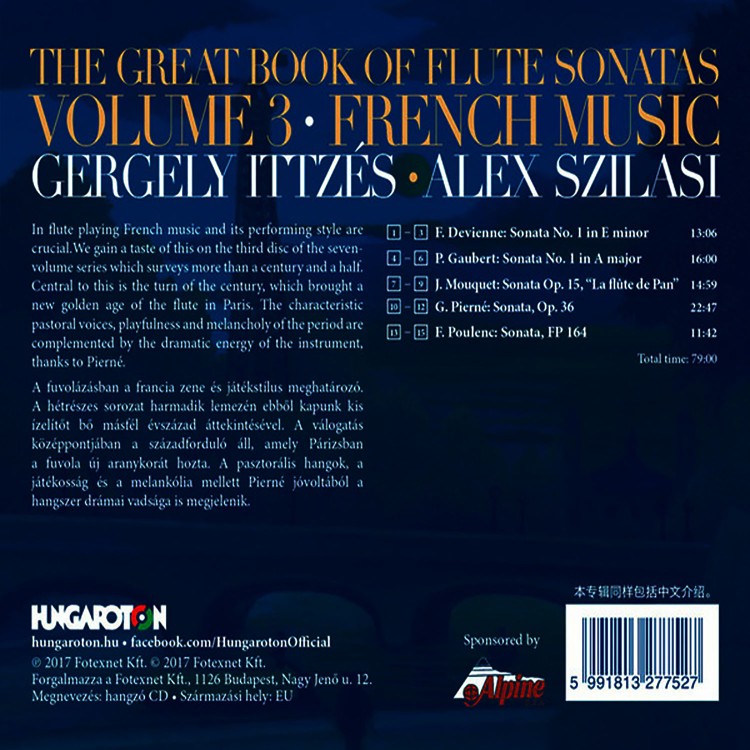 Ittzés Gergely - The Great Book Of Flutes sonatas [Volume 3 - French Music] (CD)