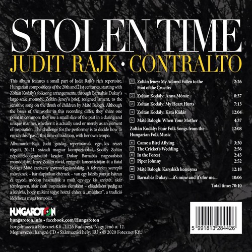 Rajk Judit - Stolen Time (CD)