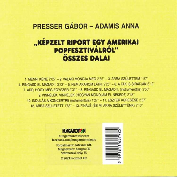 Válogatás - Képzelt riport egy amerikai popfesztiválról (CD)
