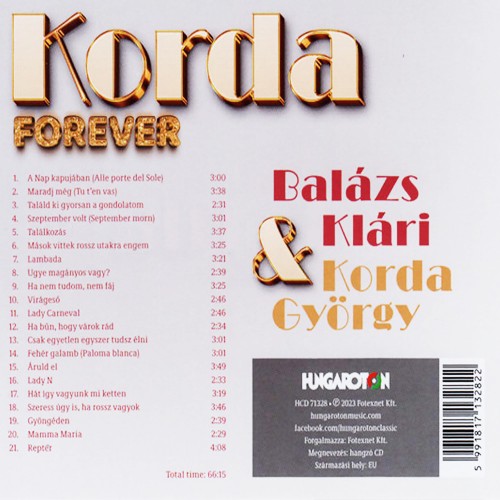 Balázs Klári és Korda György - Korda Forever (CD)