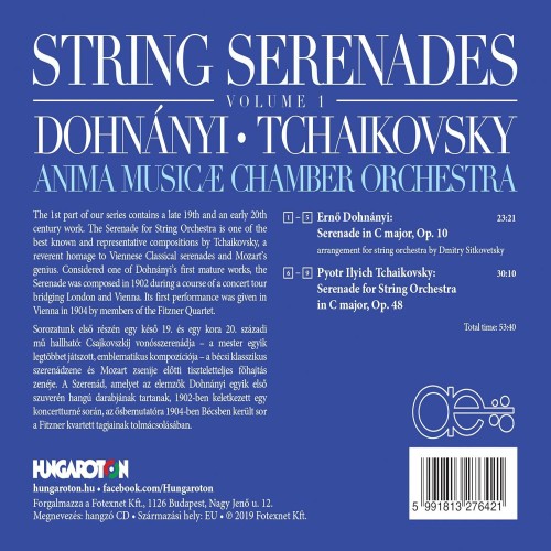  Anima Musicae Chamber Orchestra - String Serenades  Volume 1 (CD)