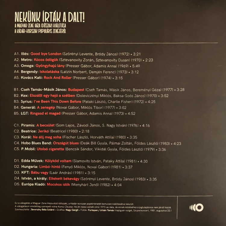 Válogatás - Nekünk írták a dalt! [Válogatás a magyar rock történetéből] (2LP)