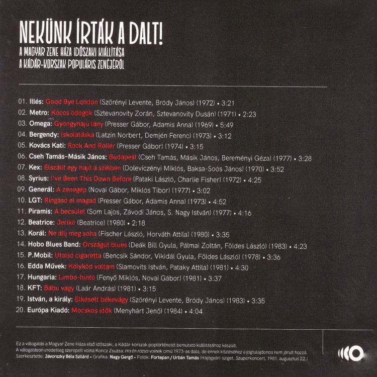 Válogatás - Nekünk írták a dalt! [Válogatás a magyar rock történetéből] (CD)